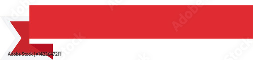 Free Download Red Ribbon with White Border Banner and Label - Flat Design Illustration - GFXLoad