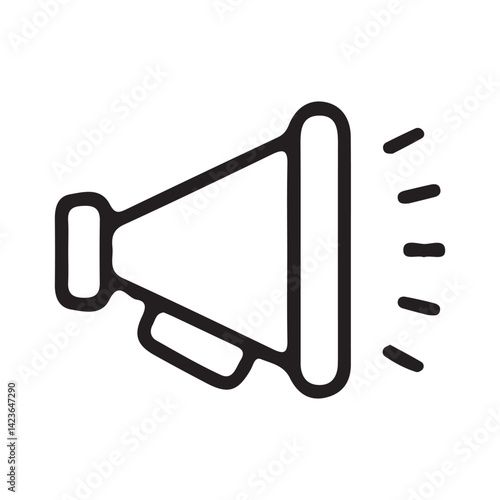 Electric megaphone with sound or marketing advertising. Customer service and Contact information megaphone Icon. Loudspeaker icon. Vector Illustration