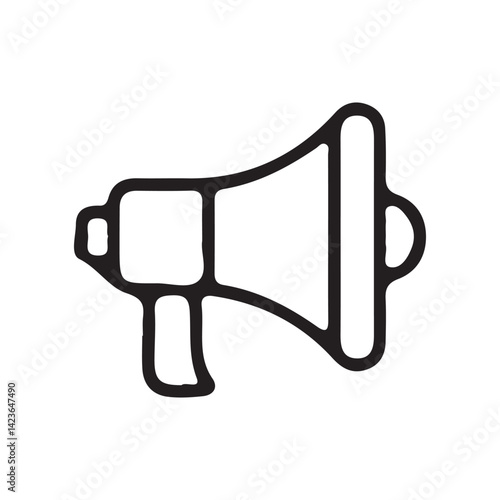 Electric megaphone with sound or marketing advertising. Customer service and Contact information megaphone Icon. Loudspeaker icon. Vector Illustration