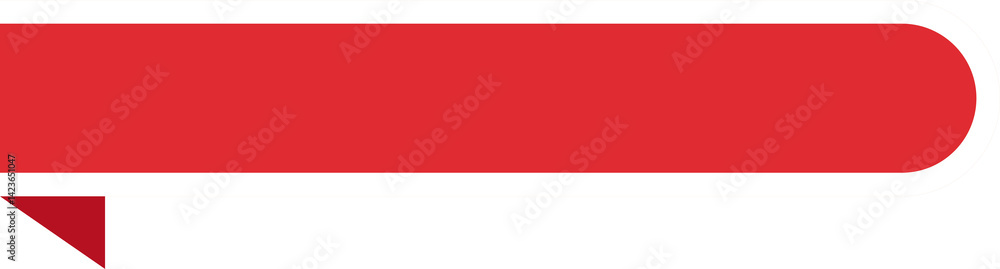 Red with White Border Banner Bookmark and Label - Flat Design Illustration Red with White Border Banner Bookmark and Label - Flat Design Illustration