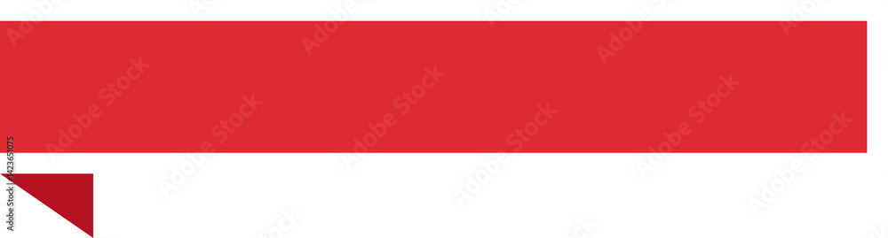 Red with White Border Banner Bookmark and Label - Flat Design Illustration Red with White Border Banner Bookmark and Label - Flat Design Illustration