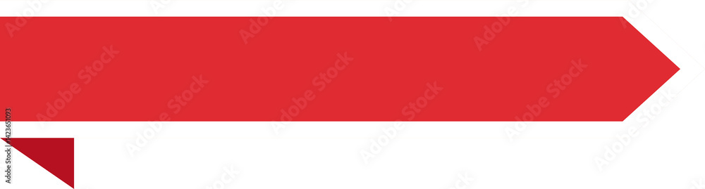 Red with White Border Banner Bookmark and Label - Flat Design Illustration Red with White Border Banner Bookmark and Label - Flat Design Illustration