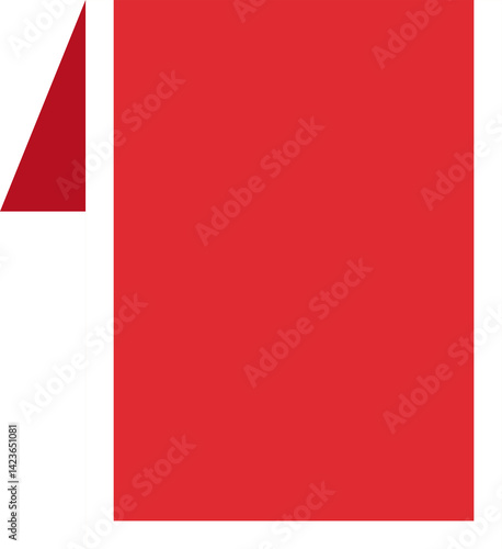 Free Download Red with White Border Banner Bookmark and Label - Flat Design Illustration - GFXLoad