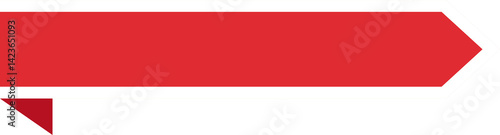 Free Download Red with White Border Banner Bookmark and Label - Flat Design Illustration - GFXLoad
