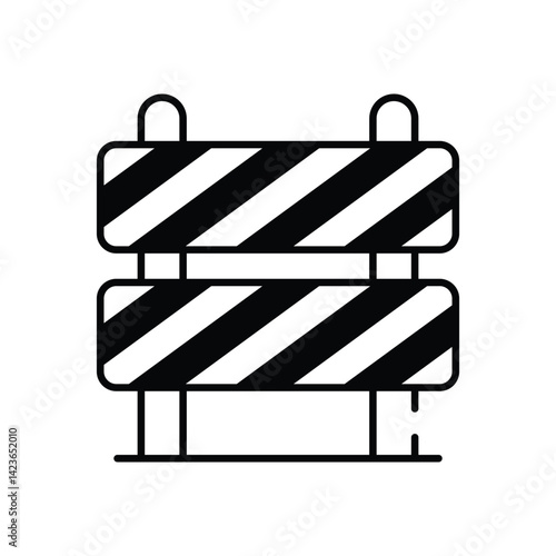 Barricade vector icon stock illustration