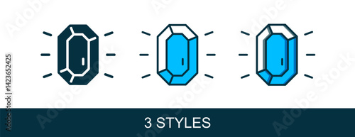 Filled outline Diamond icon isolated on white background. Jewelry symbol. Gem stone. Vector