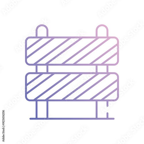 Barricade vector icon stock illustration