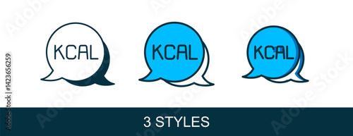 Filled outline Kcal icon isolated on isolated on white background. Health food. Vector