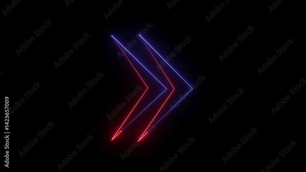 glowing neon arrows. Glowing neon arrow pointers on black background. glowing neon arrows. Glowing neon arrow pointers on black background.