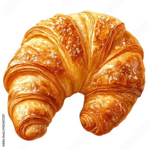 Freshly baked croissant bakery food photography cozy atmosphere