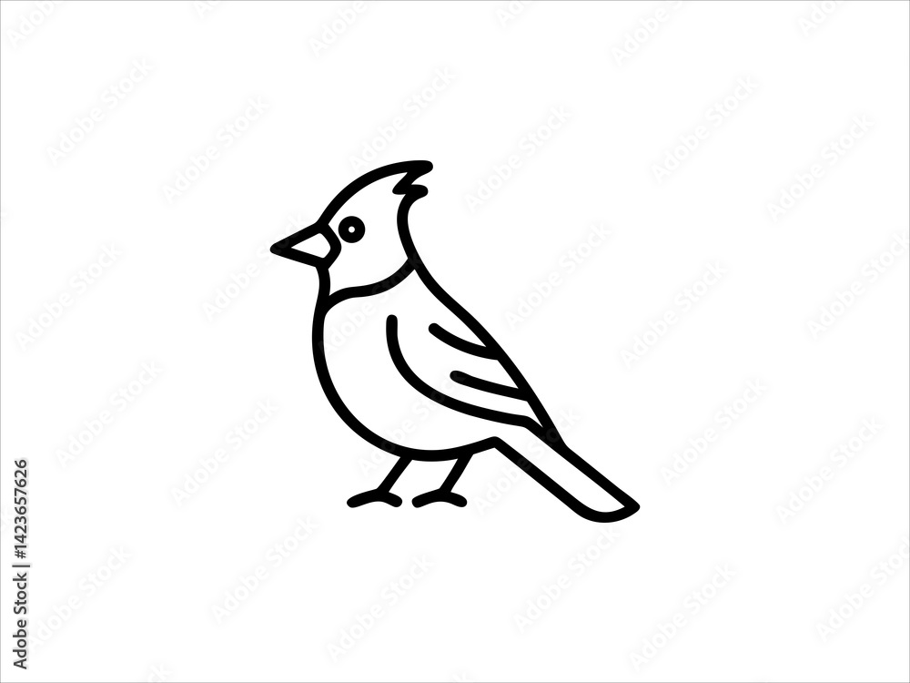 Obraz premium A clean, minimalist silhouette of a bird, perfect for nature themed designs, logos, or educational materials.