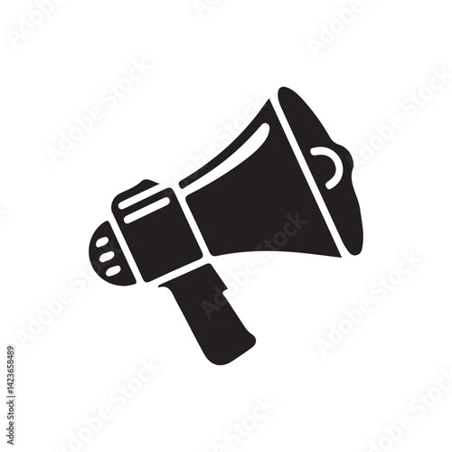 Megaphone icon. Electric megaphone symbol with sound. Loudspeaker megaphone icon collection. Vector illustration