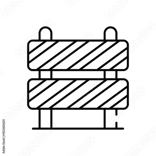 Barricade vector icon stock illustration
