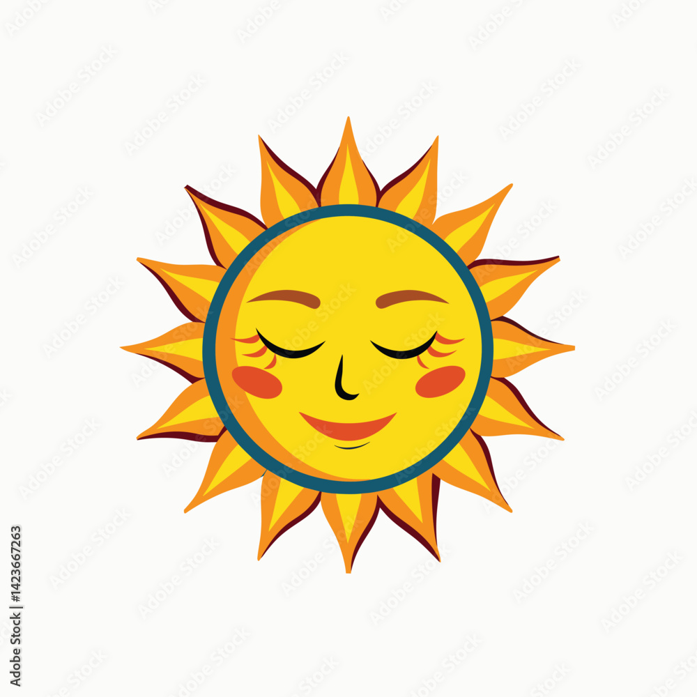 Glossy Sun, Creative boho style element. Pair of suns with open and closed eyes in medieval style isolated on white background. Glossy Sun, Creative boho style element. Pair of suns with open and closed eyes in medieval style isolated on white background.