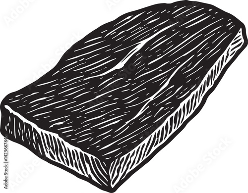 brisket steak meat vector illustration