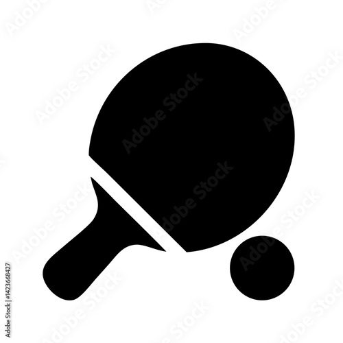 Ping pong paddle and ball vector illustration for table tennis sport equipment design element