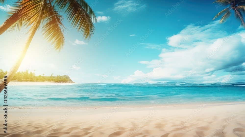 Obraz premium Summer Tropical Background. Seascape in summer.