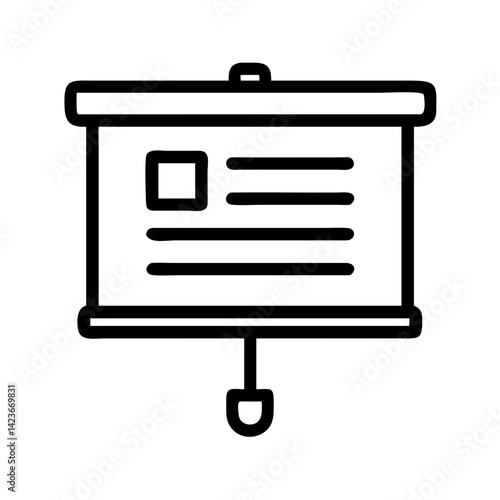 Presentation screen projector icon vector illustration for business meeting and seminar design