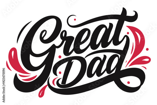 Creative Great Dad Typography Vector Art