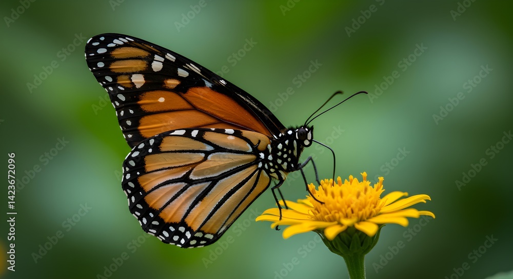 Naklejka premium monarch butterfly on a flower
