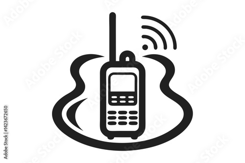 Simple Walkie Talkie Icon Illustration
