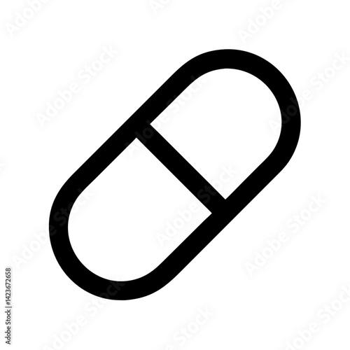 Isolated capsule pill vector illustration for medical treatment and pharmaceutical industry design needs