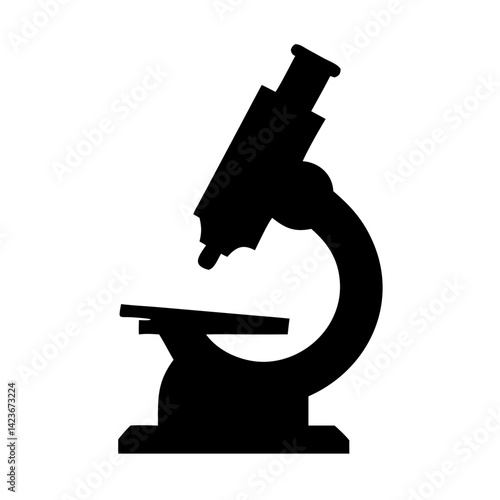 Microscope vector image for science education and laboratory equipment research and analysis tool