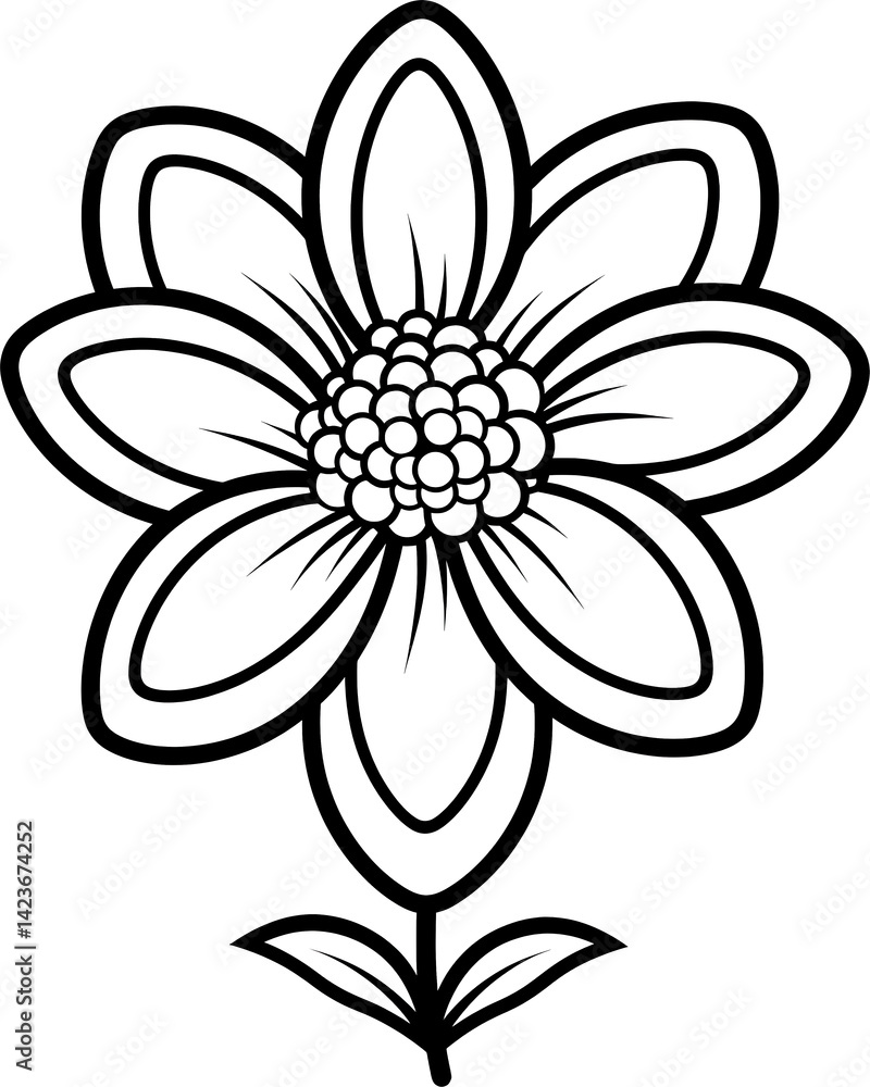 Obraz premium Elegant line drawing of a flower