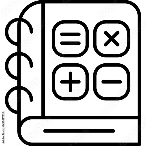 Math Learning Book Icon