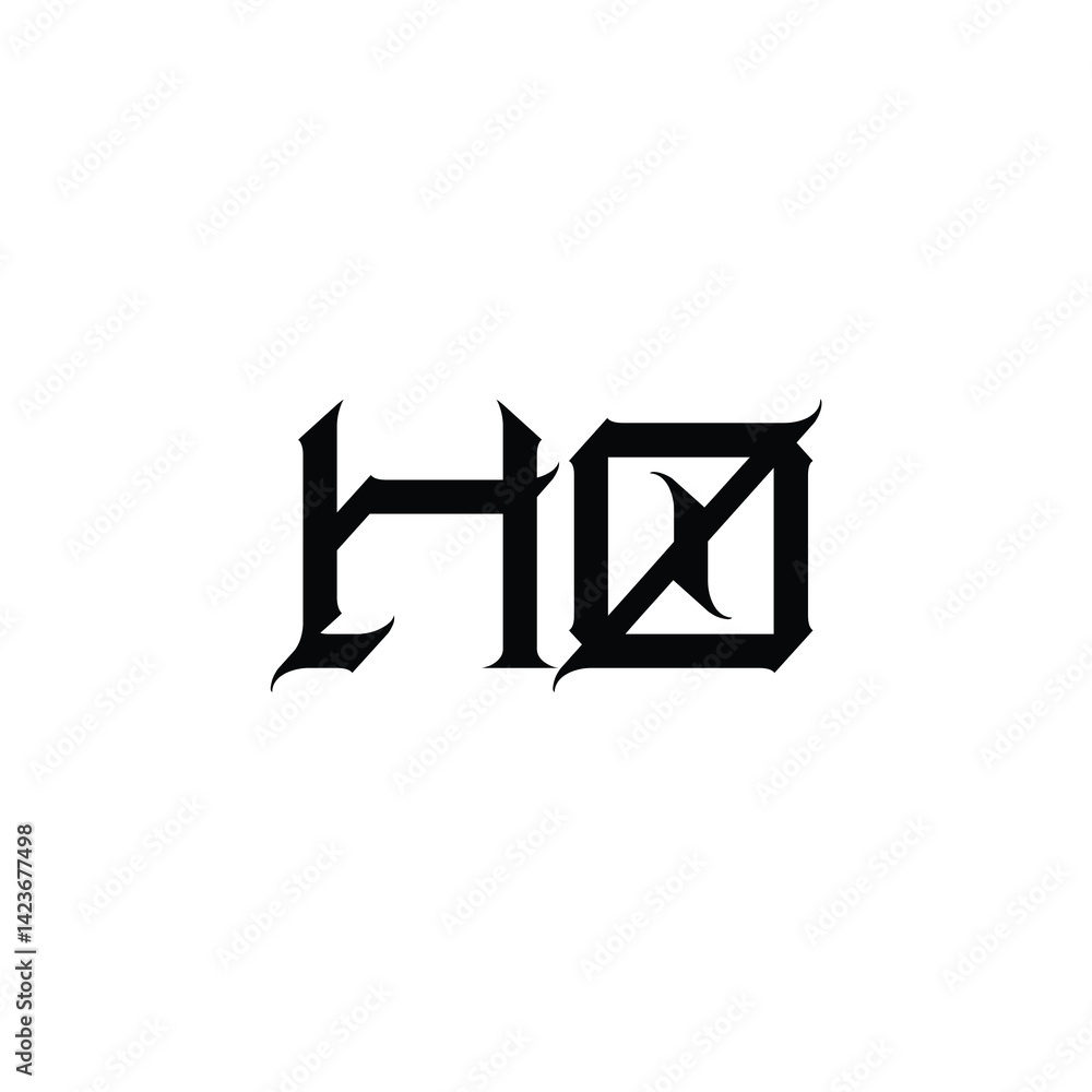 HO monogram logo design letter text name symbol monochrome logotype alphabet character simple logo HO monogram logo design letter text name symbol monochrome logotype alphabet character simple logo