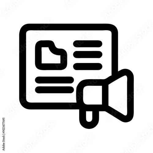 Announcement marketing promotion megaphone news advertising communication public relations campaign