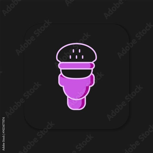 Filled outline Taxi driver icon isolated on black background. Flat filled outline style with shadow. Vector