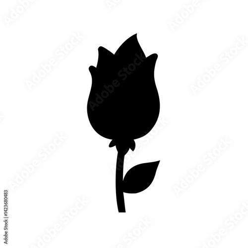Download rose flower silhouette vector art for graphic design projects and decoration needs today