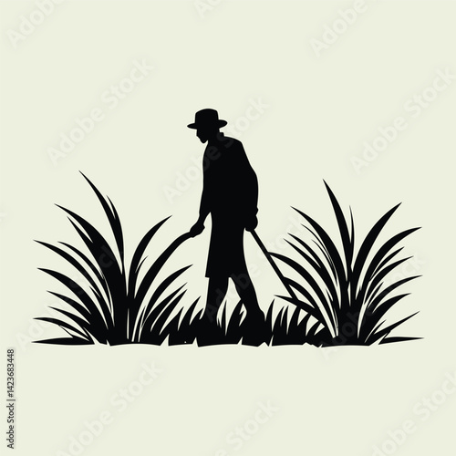 silhouette of a boy in a dress
