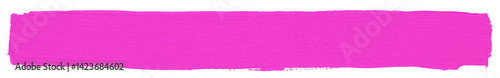 Pink stroke of paint isolated on transparent background