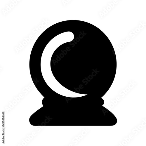 Crystal ball vector illustration for fortune telling psychic reading and magic concepts icon