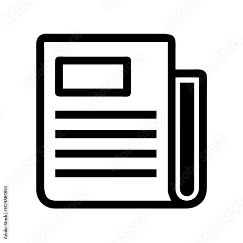 Get the latest news daily newspaper icon vector image for business and current events updates
