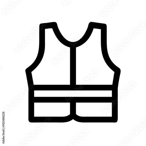 Find safety vest icon vector illustration for personal protective equipment and workwear design 90