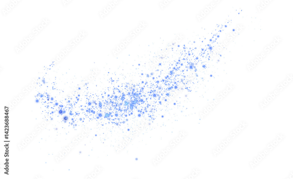 An enchanting and mesmerizing explosion of blue sparkles along with shimmering dust set on a transparent background An enchanting and mesmerizing explosion of blue sparkles along with shimmering dust set on a transparent background
