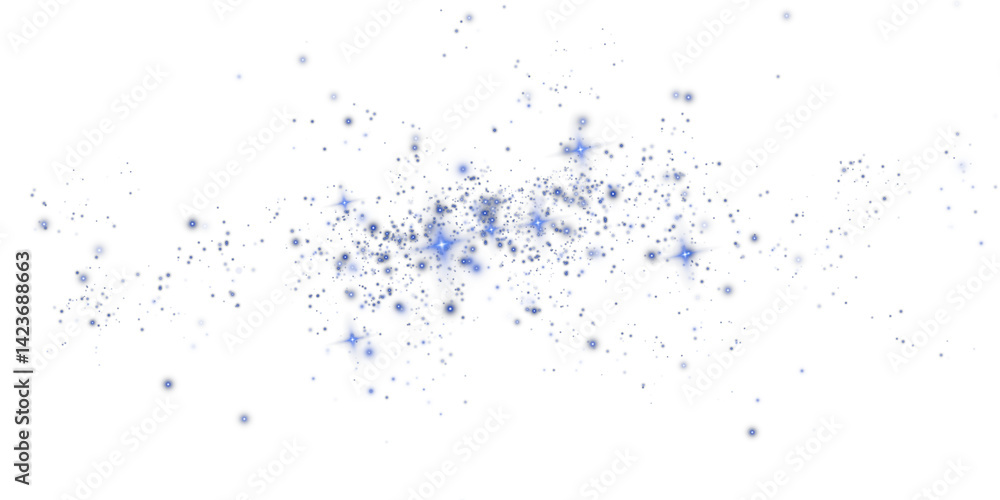 An enchanting and mesmerizing explosion of blue sparkles along with shimmering dust set on a transparent background An enchanting and mesmerizing explosion of blue sparkles along with shimmering dust set on a transparent background