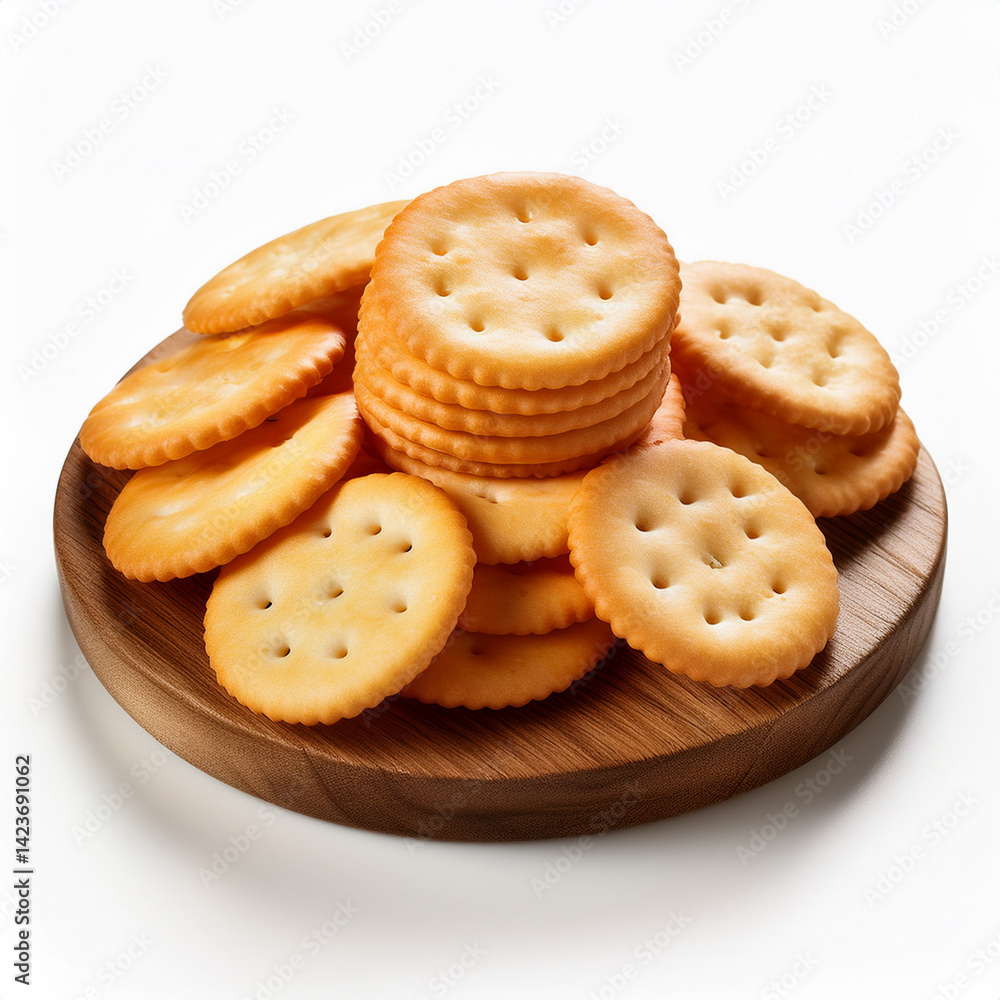 Crackers su sfondo bianco Crackers su sfondo bianco