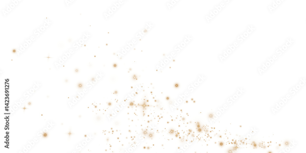 An enchanting and mesmerizing explosion of golden sparkles along with shimmering dust set on a transparent background An enchanting and mesmerizing explosion of golden sparkles along with shimmering dust set on a transparent background