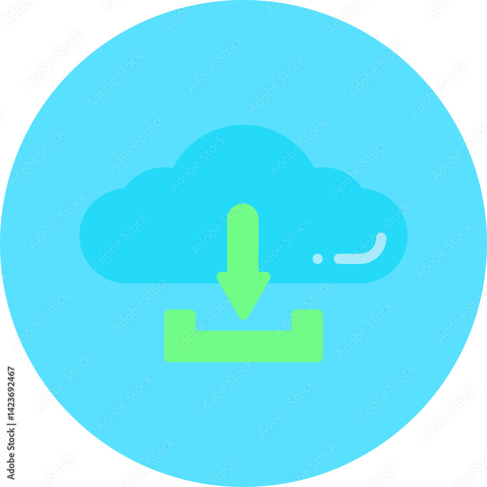 Obraz premium Cloud Input icon vector illustration