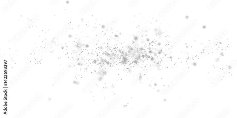 An enchanting and mesmerizing explosion of white sparkles along with shimmering dust set on a transparent background An enchanting and mesmerizing explosion of white sparkles along with shimmering dust set on a transparent background