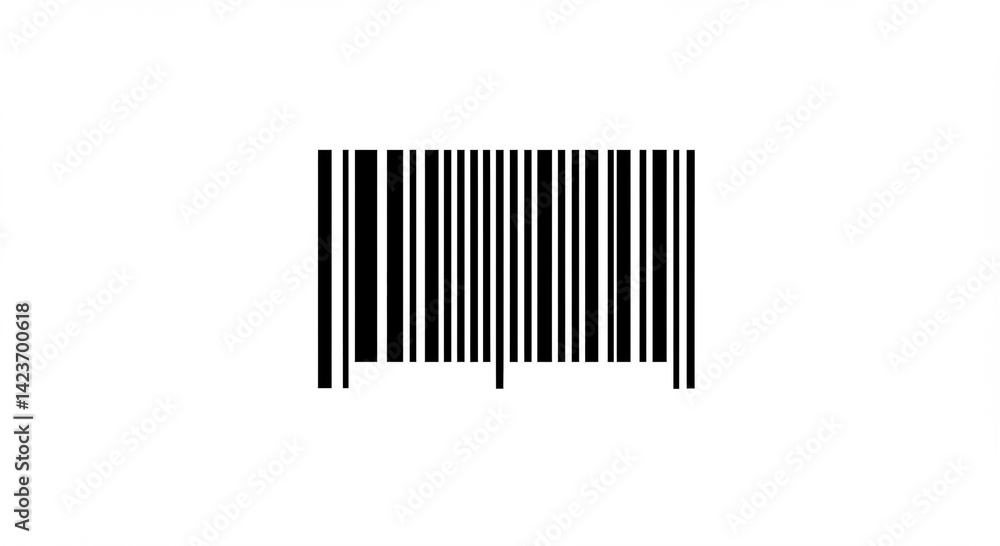 Barcode image. Black lines on white background. Data representation with vertical bars. Code illustration. Pattern of parallel lines. Scanning symbol. Identification label. Barcode image. Black lines on white background. Data representation with vertical bars. Code illustration. Pattern of parallel lines. Scanning symbol. Identification label.