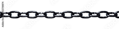 Black Chain Link, Strength, Connection, Transparent Background.