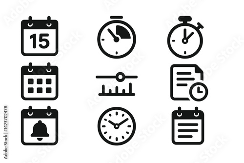 UI elements used for scheduling and managing time