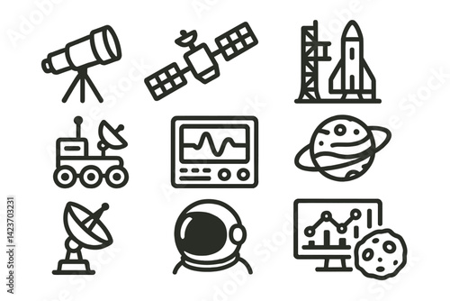 Equipment utilized for space exploration and research purposes