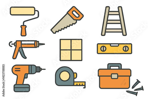 Tools used for remodeling and fixing up living spaces