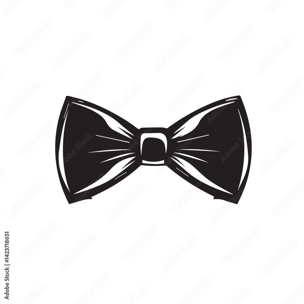 image of a bow tie, black and white, graphics, vector
